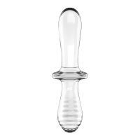 Satisfyer Estimulador Double Crystal frío y calor Transparente
