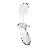 Satisfyer Estimulador Double Crystal frío y calor Transparente, imagen 4