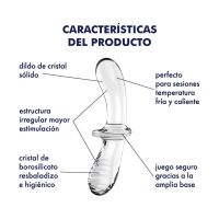 Satisfyer Estimulador Double Crystal frío y calor Transparente, imagen 5