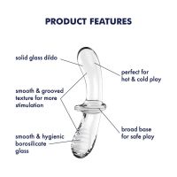Satisfyer Estimulador Double Crystal frío y calor Transparente, imagen 6