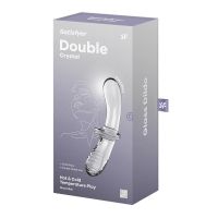 Satisfyer Estimulador Double Crystal frío y calor Transparente, imagen 7