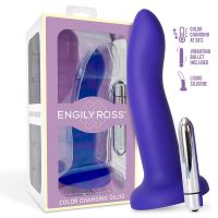 Dildox by Engily Ross dildo vibrador que cambia de color, azul a morado, imagen 2