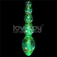 Lovetoy Dark Twilight dildo de cristal que brilla en la oscuridad