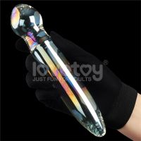 Lovetoy Twilight Gleam dildo de cristal con bola 18,4 cm, imagen 2
