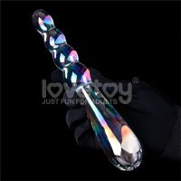 Lovetoy Twilight Gleam dildo de cristal Rising Ripples 19 cm, imagen 2