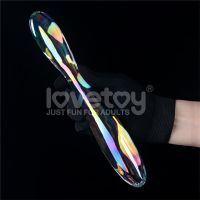 Lovetoy Twilight Gleam dildo de cristal Double Delight 23 cm, imagen 2