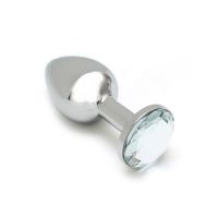 Rimba Sofia plug anal de metal con joya transparente