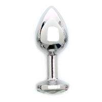 Rimba Sofia plug anal de metal con joya transparente, imagen 3