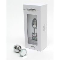 Rimba Sofia plug anal de metal con joya transparente, imagen 2