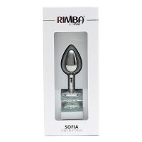 Rimba Sofia plug anal de metal con joya transparente, imagen 4