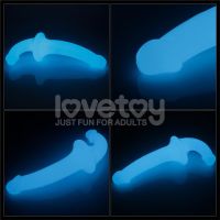 Lovetoy dildo doble Lumino Play con luz azul 10,5", imagen 10