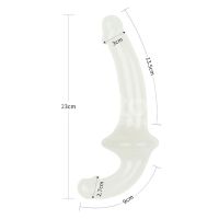 Lovetoy dildo doble Lumino Play con luz azul 10,5", imagen 13