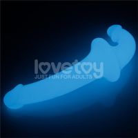 Lovetoy dildo doble Lumino Play con luz azul 10,5", imagen 5