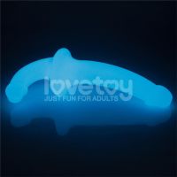 Lovetoy dildo doble Lumino Play con luz azul 10,5", imagen 7