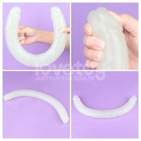 Lovetoy dildo doble Lumino con luz azul 18,5", imagen 6