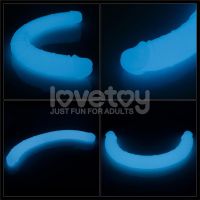 Lovetoy dildo doble Lumino con luz azul 18,5", imagen 7