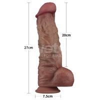 Lovetoy dildo de doble capa XXL 10,5" (negro), imagen 15