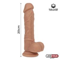 Liketrue dildo realista de doble capa en silicona líquida 8", imagen 8