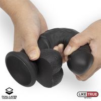 Liketrue dildo realista de silicona líquida, doble capa 8" (negro), imagen 6