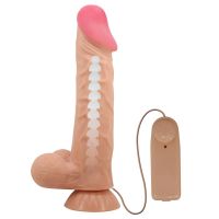 Baile dildo vibrador con piel deslizante 24 cm y mando a distancia, imagen 2