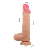 Baile dildo vibrador con piel deslizante 24 cm y mando a distancia, imagen 9
