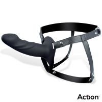 Action arnés con dildo hueco, 5-6,5 cm de grosor (negro), imagen 2