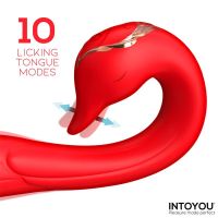 IntoYou Swana vibrador con lengua lamedora y ángulo ajustable, imagen 2