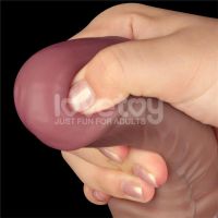 Lovetoy dildo flexible de doble capa XXL 16", color piel, imagen 7