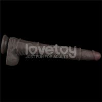 Lovetoy dildo flexible de doble capa XXL 16", marrón oscuro, imagen 6