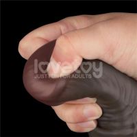Lovetoy dildo flexible de doble capa XXL 16", marrón oscuro, imagen 7