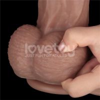 Lovetoy dildo flexible de doble capa XXL 14,5", color piel, imagen 11