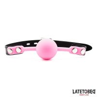 LateToBed mordaza de bola de silicona (rosa)