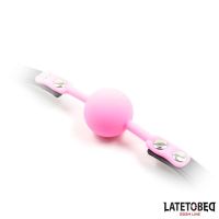 LateToBed mordaza de bola de silicona (rosa), imagen 4