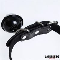 LateToBed collar ajustable con cascabel, negro, imagen 2