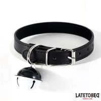 LateToBed collar ajustable con cascabel, negro, imagen 3