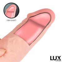 Lux Brant dildo de triple densidad con testículos 7,6"