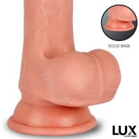Lux Brant dildo de triple densidad con testículos 7,6"