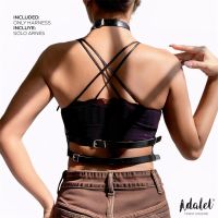 Adalet Lingerie Elva arnés de pecho de cuero vegano, talla única, imagen 3