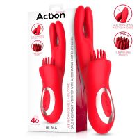 Action Bilma vibrador con estimulador de clítoris de cepillado, imagen 4