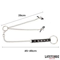 LateToBed pinzas para pezones con correa tachonada, imagen 8