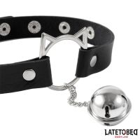 LateToBed choker con aro de orejas de gato y cascabel, imagen 4