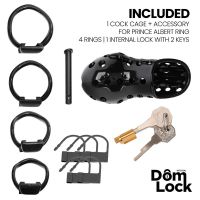 Domlock Convict jaula de castidad con cerradura interna, imagen 4