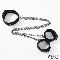 Midnight Desires collar y esposas de tobillo con cadena
