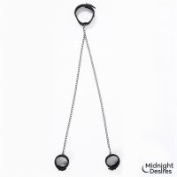 Midnight Desires collar y esposas de tobillo con cadena, imagen 4