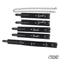 Midnight Desires set de restricción con collar y esposas, imagen 6