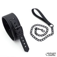 Midnight Desires set de restricción con collar, correa y esposas, imagen 6