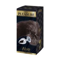 Alive plug anal con cola de zorro blanca y negra M, imagen 3