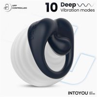 IntoYou Kenny anillo para el pene con estimulador de clítoris (azul noche), imagen 3