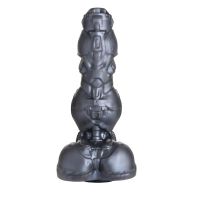 Creature Cocks Cyborg Cock dildo de metal con empuje y vibración, imagen 3