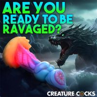 Creature Cocks Aqua-Cock dildo de silicona fluorescente, imagen 11
